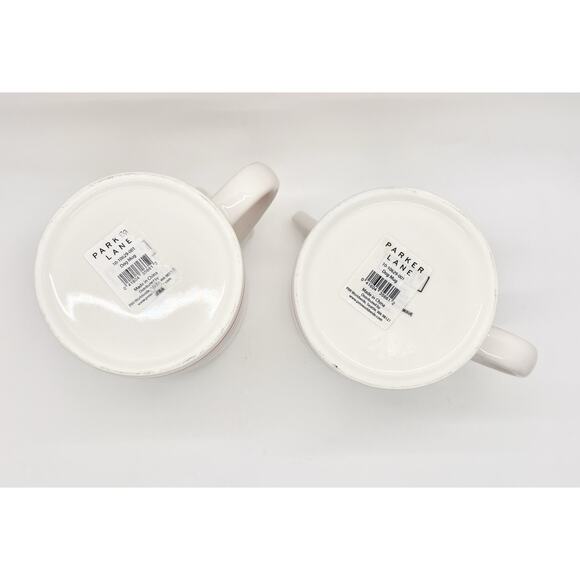 Parker Lane Dog Coffee Cup Mugs Figural Red Stripe With Ears Cute 16oz Look New - Picture 4 of 4